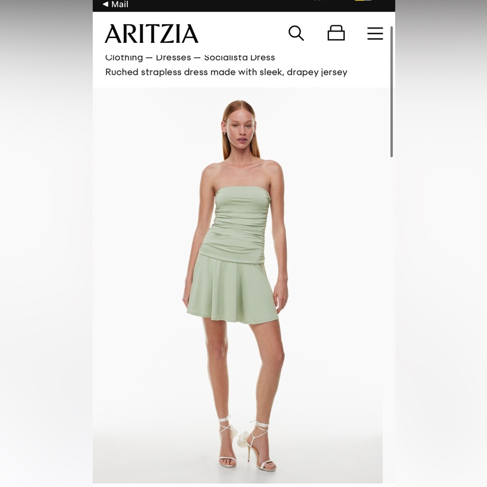Aritiza Ten Socialista Dress Sage M